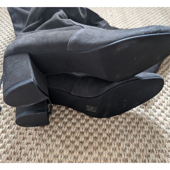STUART WEITZMAN Genna 60 Over-The-Knee City Boots, Slate, Suede, 40.5/10, NWOB - Picture 6 of 8